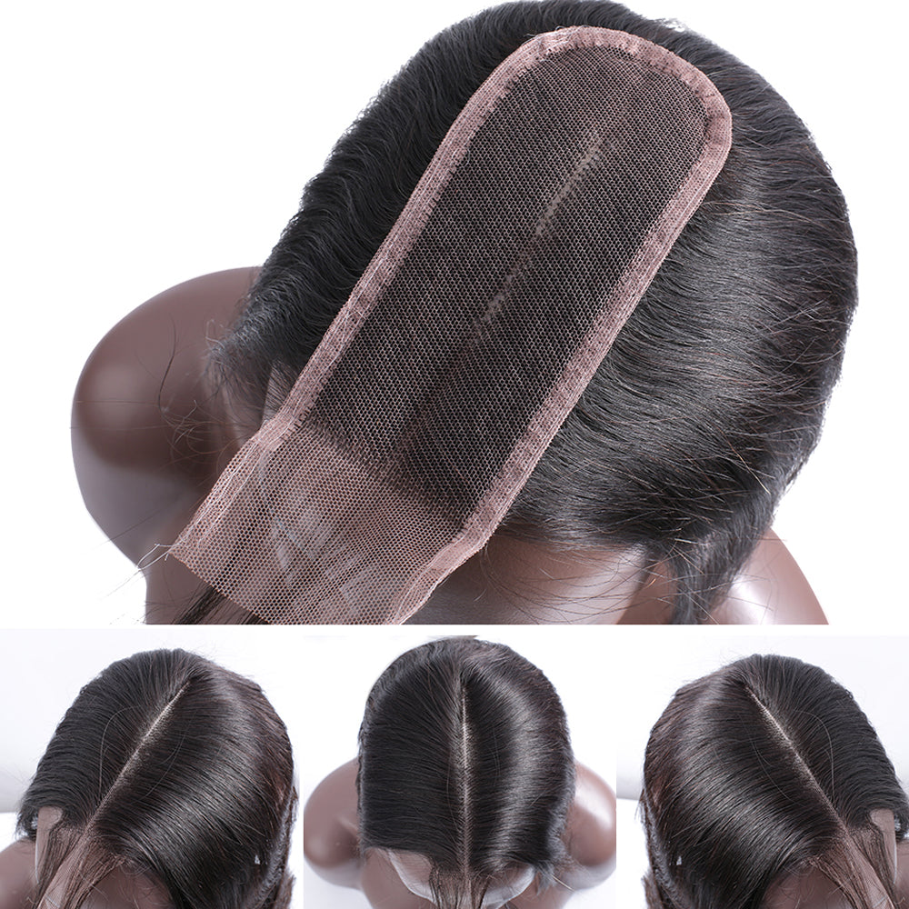 Body Wave 2x6 Lace Closure Wig Pre Plucked Human Hair Wigs Glueless HD Lace Bleached Knots