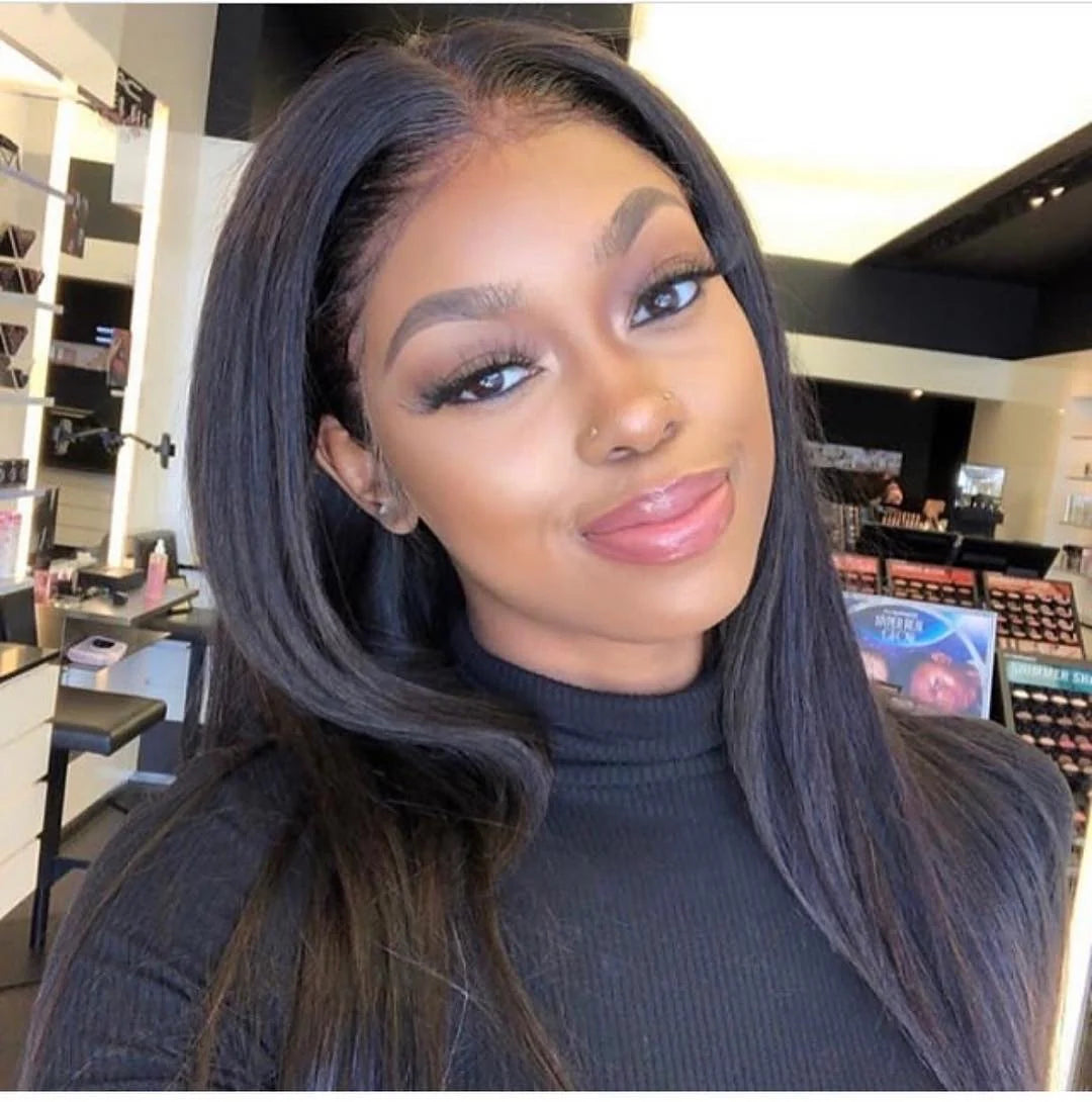 Straight HD 7x7 Lace Closure Wig Pre Plucked  Human Hair Wigs Glueless HD Lace Bleached Knots
