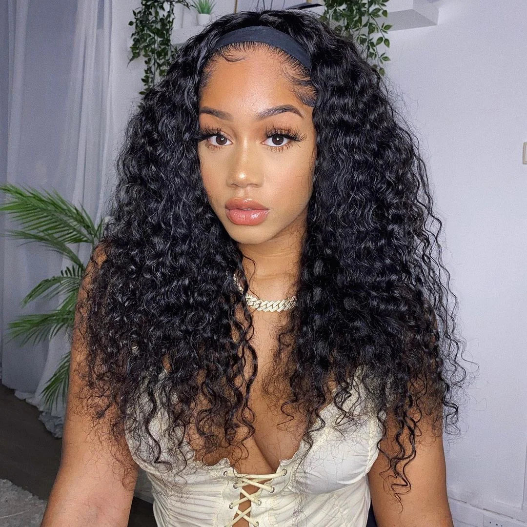 Water Wave 5X5 Lace Closure Wig Pre Plucked Human Hair Wigs Glueless HD Lace Bleached Knots