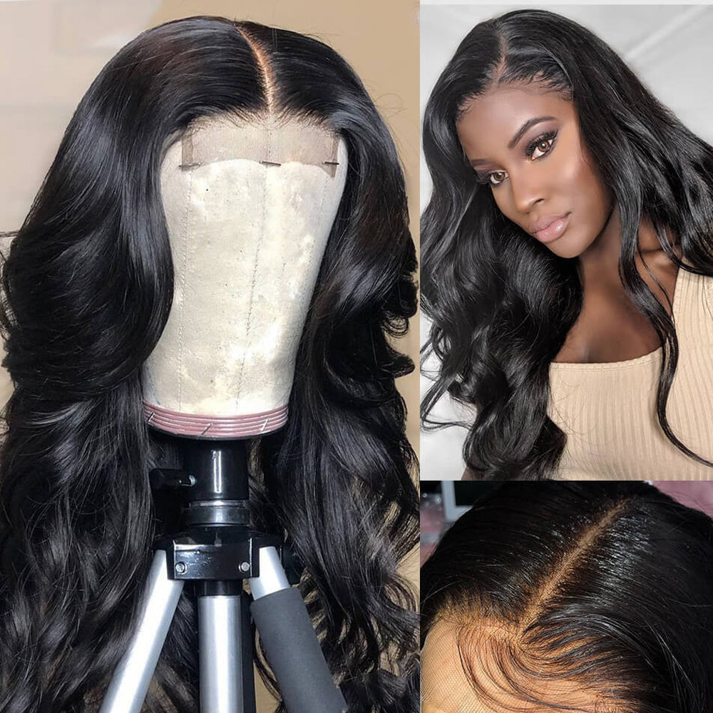 Body Wave HD 7x7 Lace Closure Wig Pre Plucked Human Hair Wigs Glueless HD Lace Bleached Knots