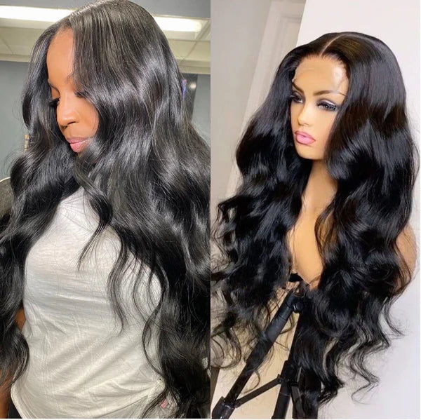 Body Wave 6x6 Lace Closure Wig Pre Plucked  Human Hair Wigs Glueless HD Lace Bleached Knots