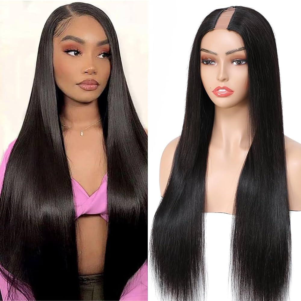 Body Wave U Part Wig 12-30 Inch V Part Body Wave Human Hair Wig For Women Daily Use Glueless Full Machine Made Wigs