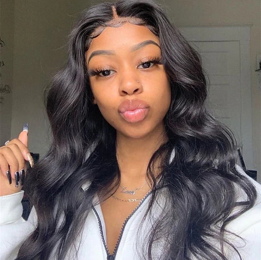 Body Wave 4x4 Lace Closure Wig Pre Plucked  Human Hair Wigs Glueless HD Lace Bleached Knots