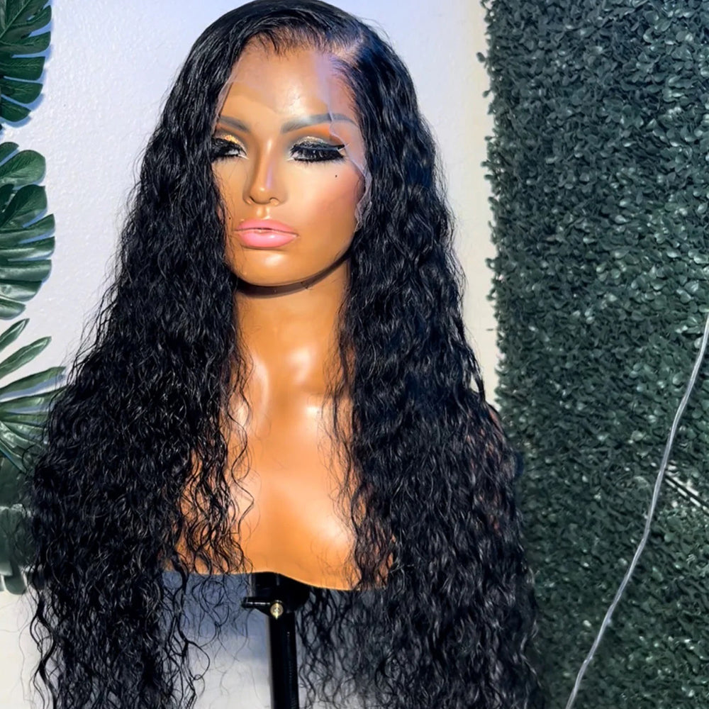 Italian Curl 13×6 Full Frontal Lace Wig Pre Plucked Human Hair Wigs Glueless HD Lace Bleached Knots