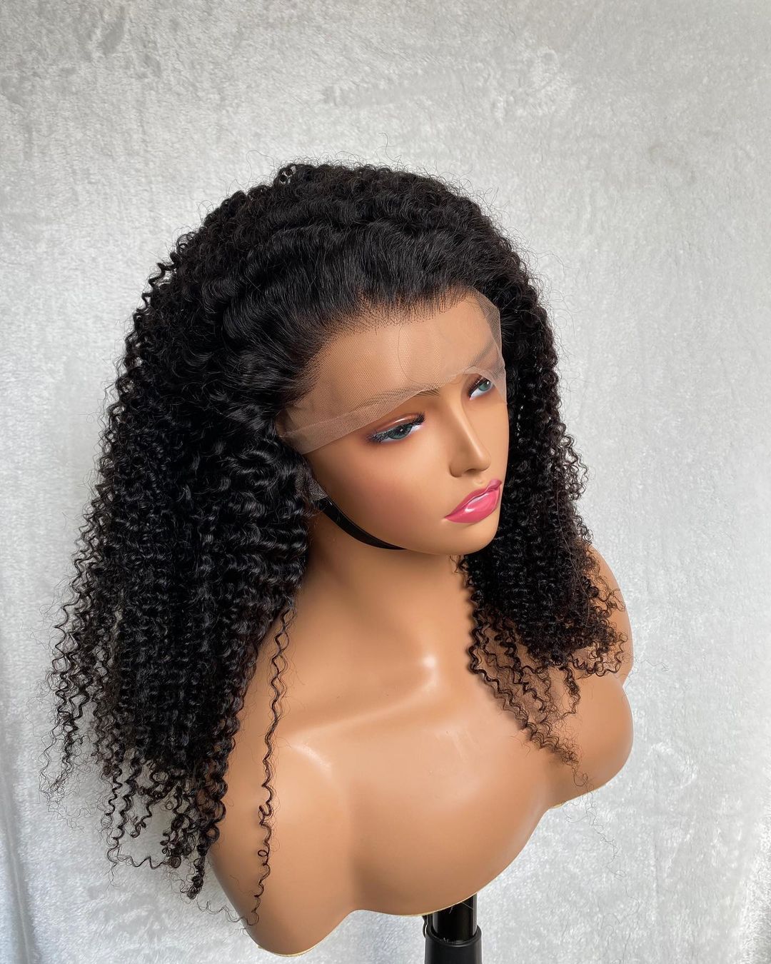 Kinky curly 13×4 Full Frontal Lace Wig Pre Plucked Human Hair Wigs Glueless HD Lace Bleached Knots