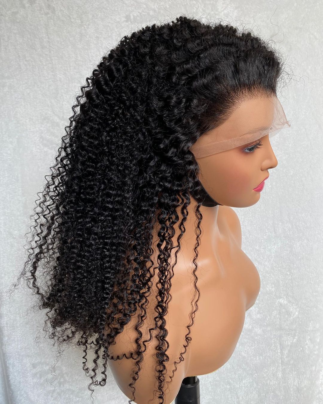 Kinky curly 13×4 Full Frontal Lace Wig Pre Plucked Human Hair Wigs Glueless HD Lace Bleached Knots